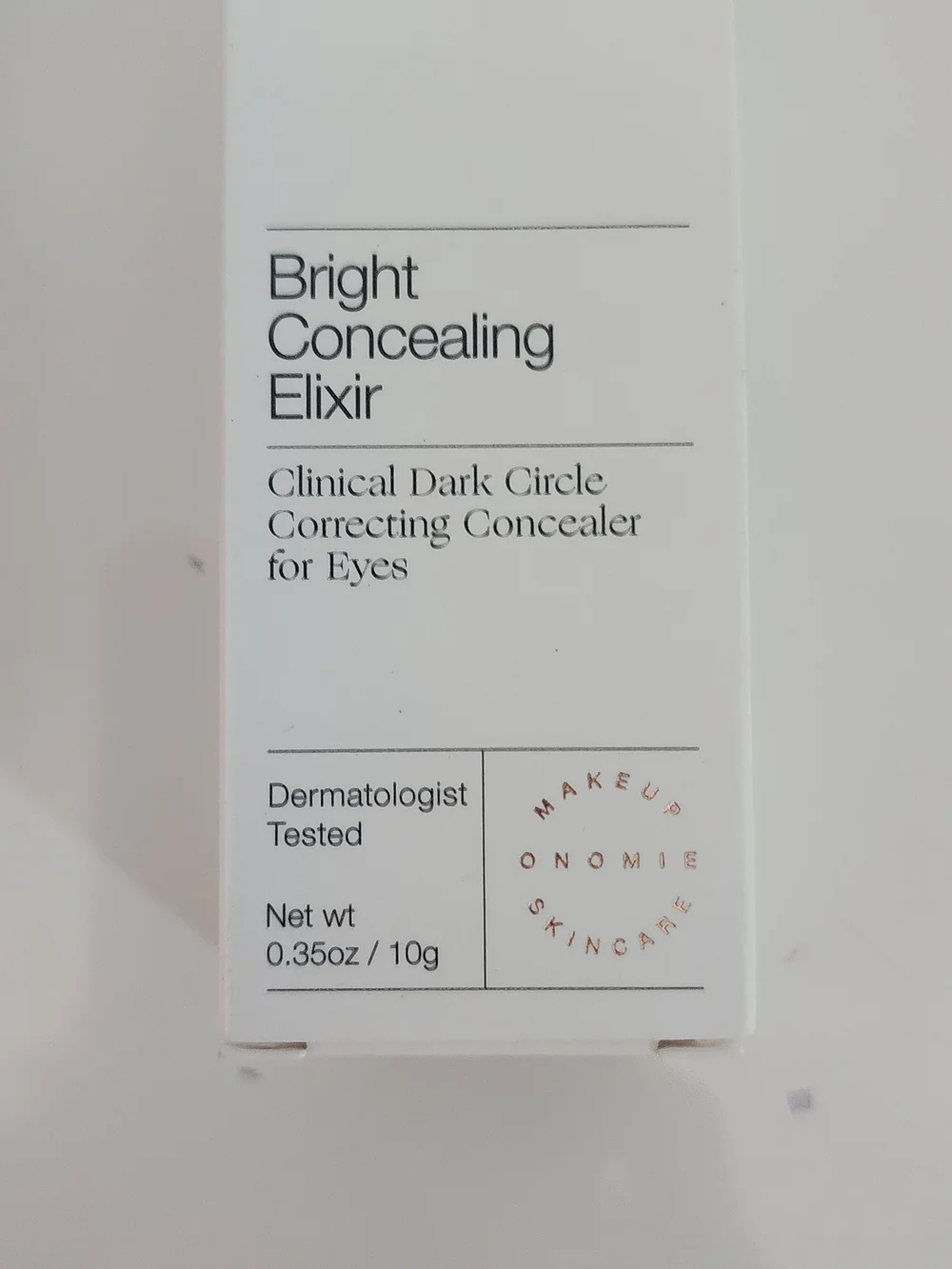 Onomie Bright Concealing Elixir Concealer Dermatolgist Tested
